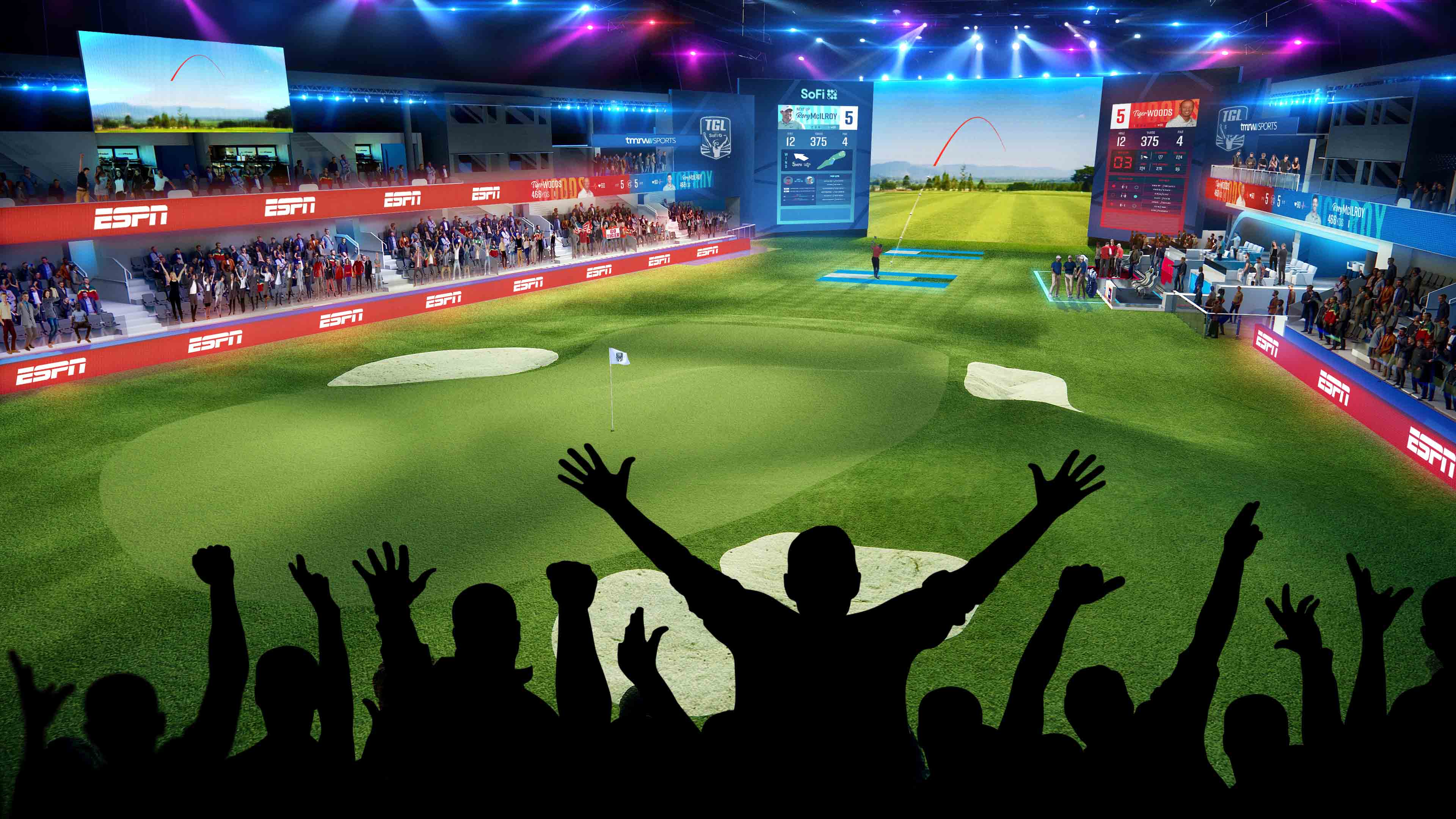 A rendering of the TGL arena.